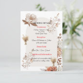 D'accompagnement Carte d'Information de Mariage Bohème (Debout devant)