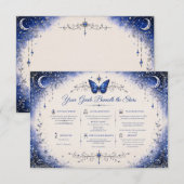 D'accompagnement Carte d'information de mariage Celestial Sapphire  (Devant / Derrière)