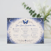 D'accompagnement Carte d'information de mariage Celestial Sapphire  (Debout devant)