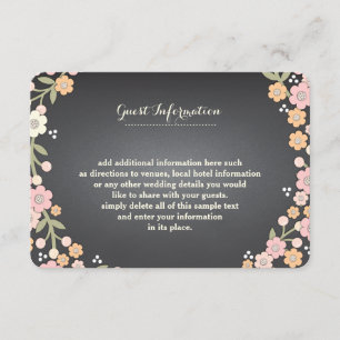 D'accompagnement Carte d'information de mariage Charming Garden Flo