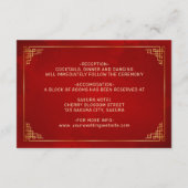 D'accompagnement Carte d'information de mariage chinois rouge (Dos)