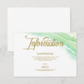 D'accompagnement Carte d'information de mariage de destination trop (Devant / Derrière)