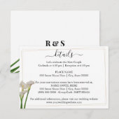 D'accompagnement Carte d'information de mariage de verdure (Devant / Derrière)