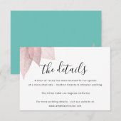 D'accompagnement Carte d'information de mariage détails Blanc (Devant / Derrière)