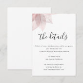 D'accompagnement Carte d'information de mariage détails blanc (Devant / Derrière)