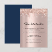 D'accompagnement Carte d'information de mariage Détails de mariage  (Devant / Derrière)