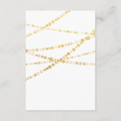 D'accompagnement Carte d'information de mariage Détails Or (Dos)