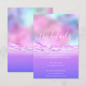 D'accompagnement Carte d'information de mariage Détails Pastels (Devant / Derrière)