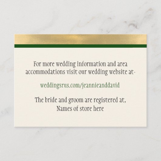 D'accompagnement Carte d'information de mariage d'hiver (Devant)