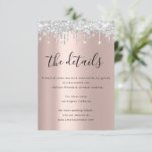 D'accompagnement Carte d'information de mariage Drips (Debout devant)