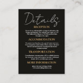 D'accompagnement Carte d'information de mariage élégante (Devant)