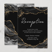 D'accompagnement Carte d'information de mariage en pierre d'agate p (Devant / Derrière)