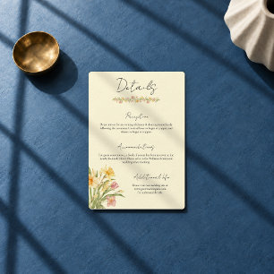 D'accompagnement Carte d'information de mariage Fleur de Narcisse d