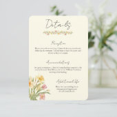 D'accompagnement Carte d'information de mariage Fleur de Narcisse d (Debout devant)
