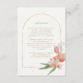 D'accompagnement Carte d'information de mariage floral de jardin d' (Devant)