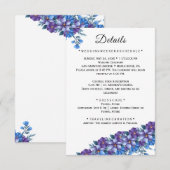 D'accompagnement Carte d'information de mariage florale (Devant / Derrière)