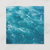 D'accompagnement Carte d'information de mariage florale bleue océan (Dos)