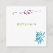 D'accompagnement Carte d'information de mariage florale bleue océan (Devant)