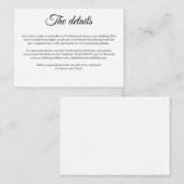 D'accompagnement Carte d'information de mariage florale rustique (Devant / Derrière)