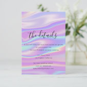 D'accompagnement Carte d'information de mariage holographique (Debout devant)