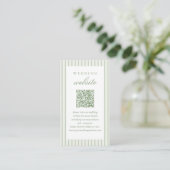D'accompagnement Carte d'information de mariage QR Code à scanner V (Debout devant)