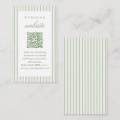 D'accompagnement Carte d'information de mariage QR Code à scanner V (Devant / Derrière)