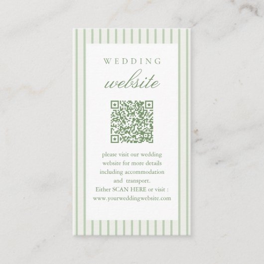 D'accompagnement Carte d'information de mariage QR Code à scanner V (Devant)