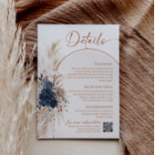 D'accompagnement Carte d'information de mariage rustique bohème ble
