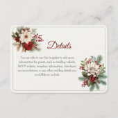 D'accompagnement Carte d'information de mariage rustique d'hiver (Devant)