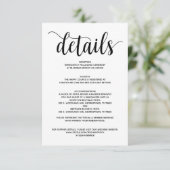 D'accompagnement Carte d'information de mariage rustique élégant (Debout devant)