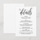 D'accompagnement Carte d'information de mariage rustique moderne v1 (Devant / Derrière)