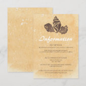 D'accompagnement Carte d'information de mariage sur le sable et les (Devant / Derrière)