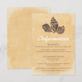 D'accompagnement Carte d'information de mariage sur le sable et les (Devant / Derrière)