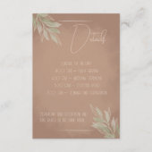 D'accompagnement Carte d'information de mariage Terracotta Boho (Devant)