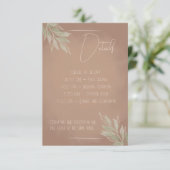 D'accompagnement Carte d'information de mariage Terracotta Boho (Debout devant)