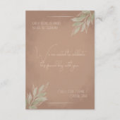 D'accompagnement Carte d'information de mariage Terracotta Boho (Dos)