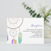 D'accompagnement Carte d'information de réception de mariage Boho D (Debout devant)