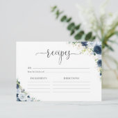 D'accompagnement Carte d'information de réception de mariage floral (Debout devant)
