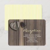D'accompagnement Carte d'information de réception en bois rustique  (Devant / Derrière)
