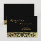 D'accompagnement Carte d'information de réception Or et Dentelle No (Devant / Derrière)