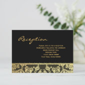 D'accompagnement Carte d'information de réception Or et Dentelle No (Debout devant)