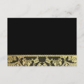 D'accompagnement Carte d'information de réception Or et Dentelle No (Dos)