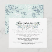 D'accompagnement Carte d'information d'hébergement de mariage flora (Devant / Derrière)
