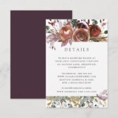D'accompagnement Carte d'information du client Mariage Butterum & P (Devant / Derrière)