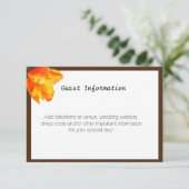 D'accompagnement Carte d'information du Mariage bilingue Tulip (Debout devant)