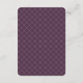 D'accompagnement Carte d'information du Mariage Classy Purple Check (Dos)
