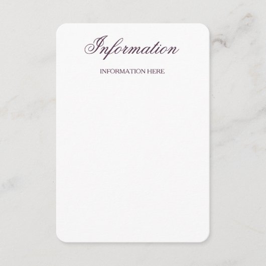 D'accompagnement Carte d'information du Mariage Classy Purple Check (Devant)