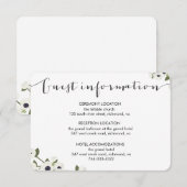 D'accompagnement Carte d'information du Mariage de fleurs d'anémone (Devant / Derrière)