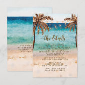 D'accompagnement carte d'information du mariage de la scène de la p (Devant / Derrière)