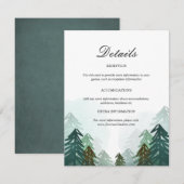 D'accompagnement Carte d'information du Mariage forestier Pine Tree (Devant / Derrière)